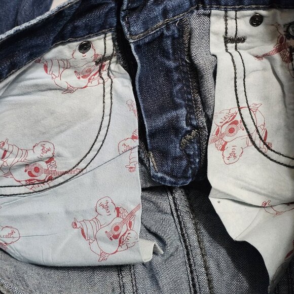 True Religion Jeans Womens 29 Billy Big QT Dark Wash Low Rise Boot Made In USA - Picture 11 of 11